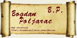 Bogdan Poljarac vizit kartica